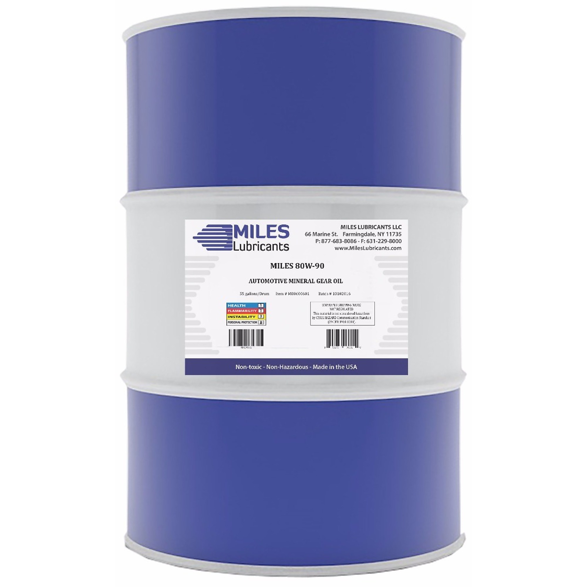 Miles Lubricants Multi-Spec Gear Oil - 80W-90, 55-Gal. Drum, Model# M00600601